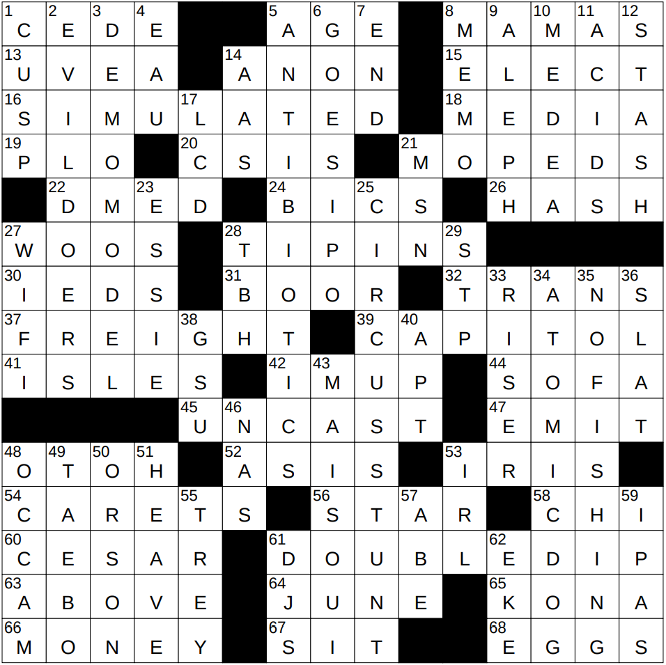 0313 25 NY Times Crossword 13 Mar 25 Thursday NYXCrossword 0313 25 NY Times Crossword 13 Mar 25 Thursday NYXCrossword