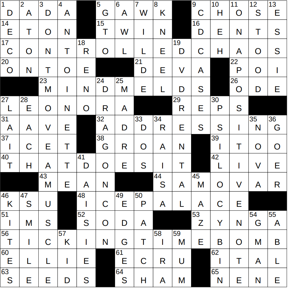 0322 25 NY Times Crossword 22 Mar 25 Saturday NYXCrossword