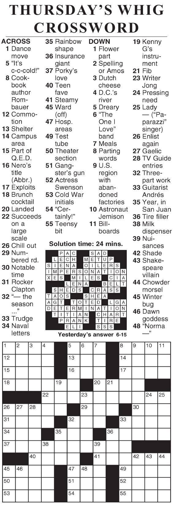 0615 Crossword Crosswords Cecildaily 0615 Crossword Crosswords Cecildaily
