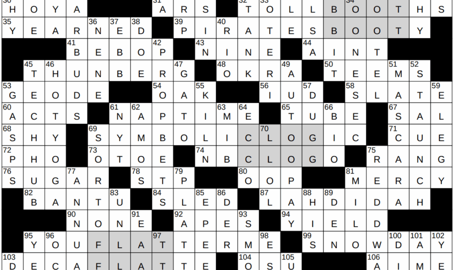 Greek Vowel Crossword