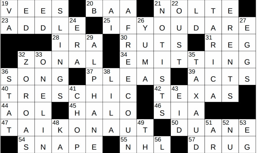 Busybody Crossword Clue