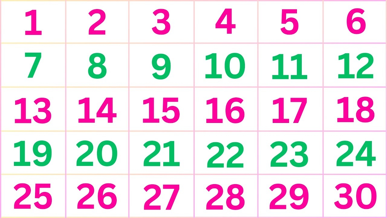1 To 30 Numbers Count From 1 To 30 1 To 30 Numbers Song 1 To 30 Counting Number 1 To 30 YouTube 1 To 30 Numbers Count From 1 To 30 1 To 30 Numbers Song 1 To 30 Counting Number 1 To 30 YouTube