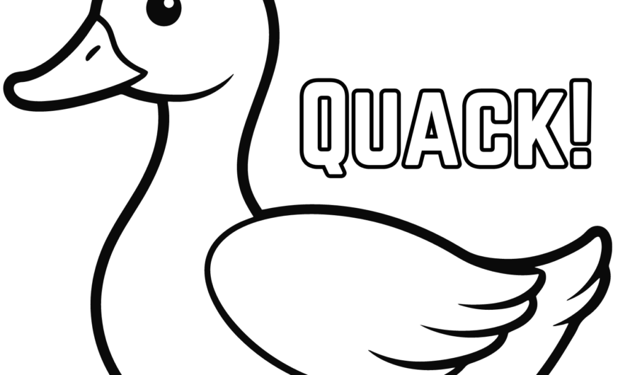 Duck Colouring In Pages