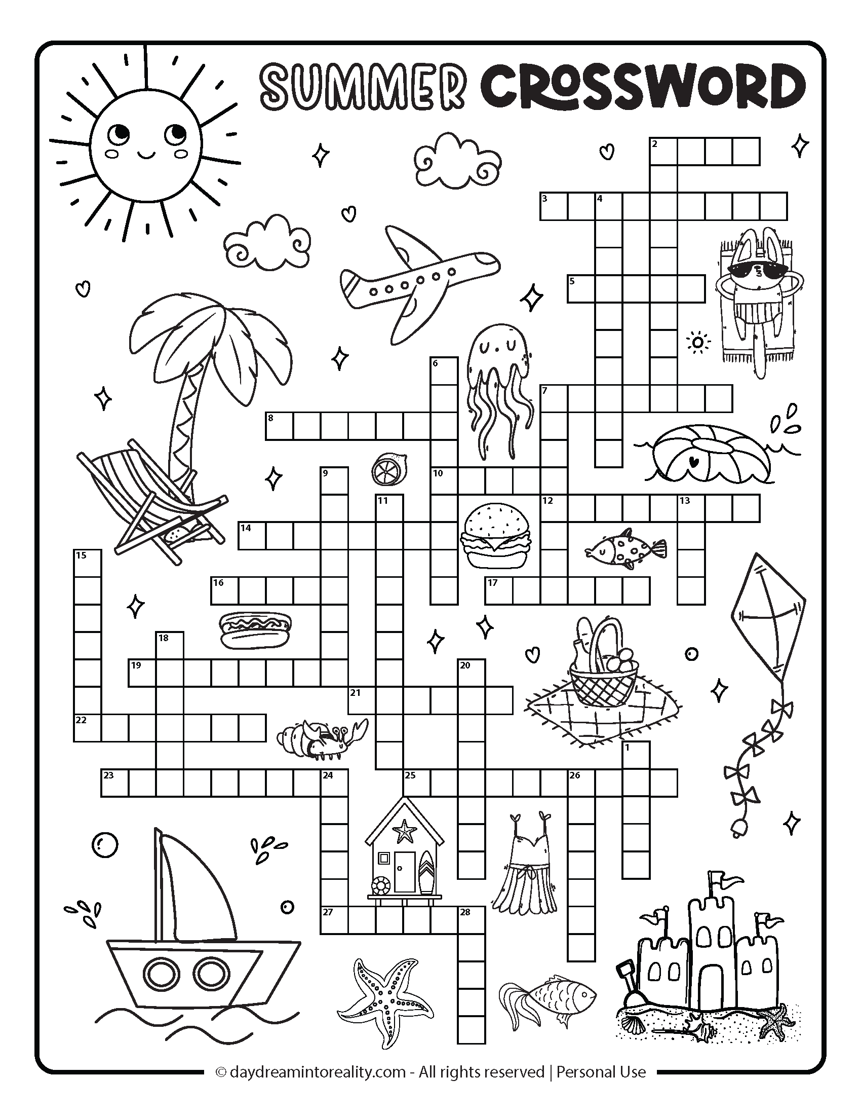 10 Summer Crossword Puzzles Free Printable PDFs From Easy To Advanced Daydream Into Reality 10 Summer Crossword Puzzles Free Printable PDFs From Easy To Advanced Daydream Into Reality