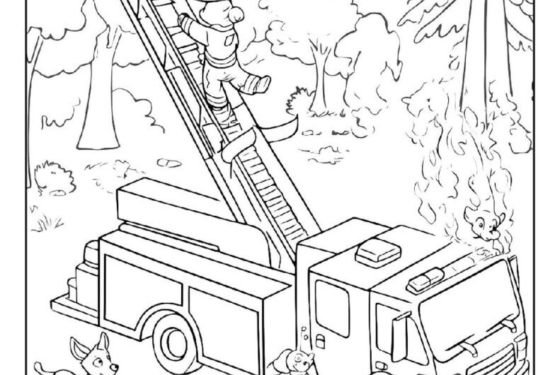 Fire Truck Coloring Sheet