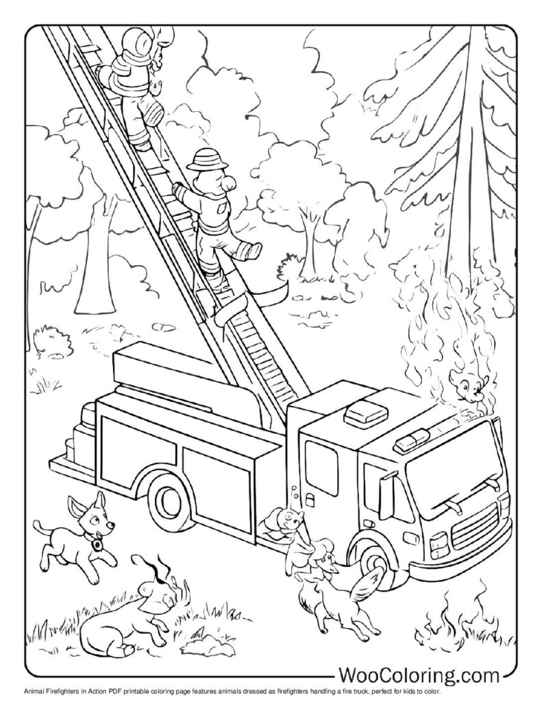 100 Fire Truck Coloring Pages Free PDF To Print Woo Coloring 100 Fire Truck Coloring Pages Free PDF To Print Woo Coloring