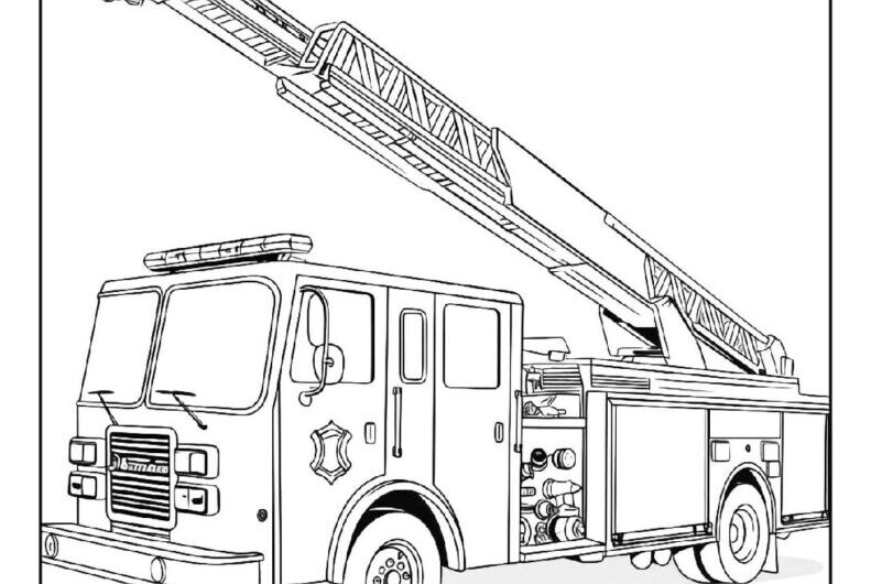 Fire Truck Pictures To Color
