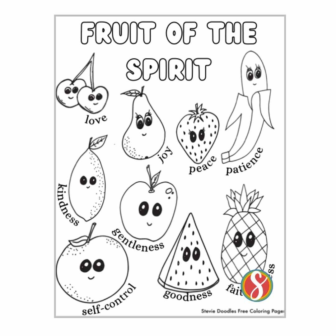 100 Free Fruit Of The Spirit Coloring Pages Stevie Doodles 100 Free Fruit Of The Spirit Coloring Pages Stevie Doodles