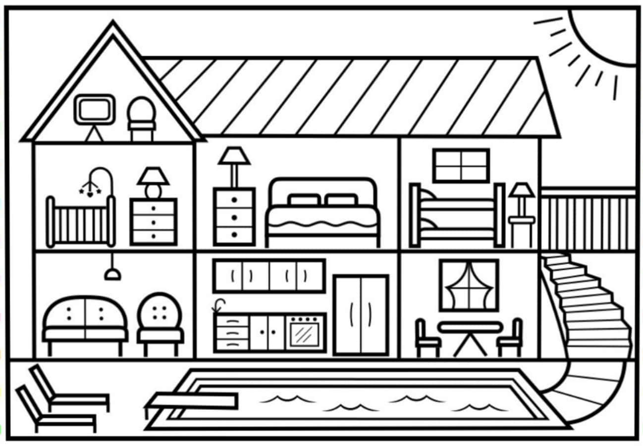 100 House Colouring Pictures Wallpapers 100 House Colouring Pictures Wallpapers