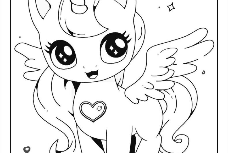 Unicorn Cat Coloring Pages