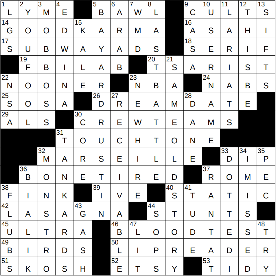 1005 24 NY Times Crossword 5 Oct 24 Saturday NYXCrossword