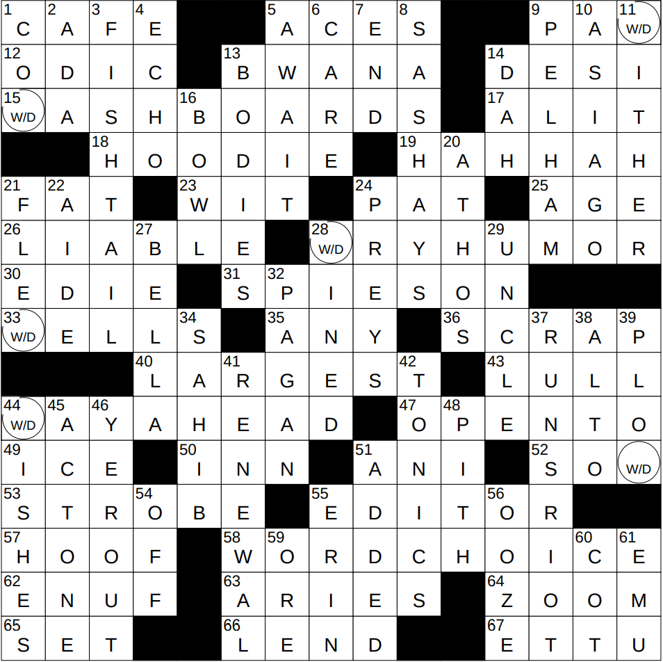 1010 24 NY Times Crossword 10 Oct 24 Thursday NYXCrossword 1010 24 NY Times Crossword 10 Oct 24 Thursday NYXCrossword