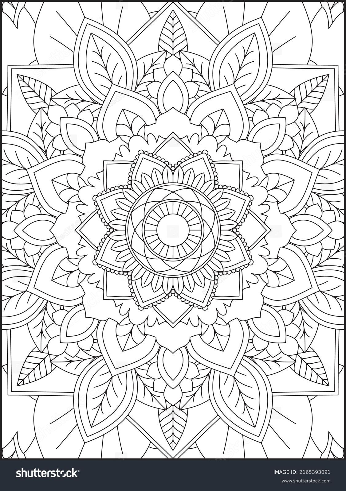 116 Thousand Mandala Adult Coloring Pages Royalty Free Images Stock Photos Pictures Shutterstock
