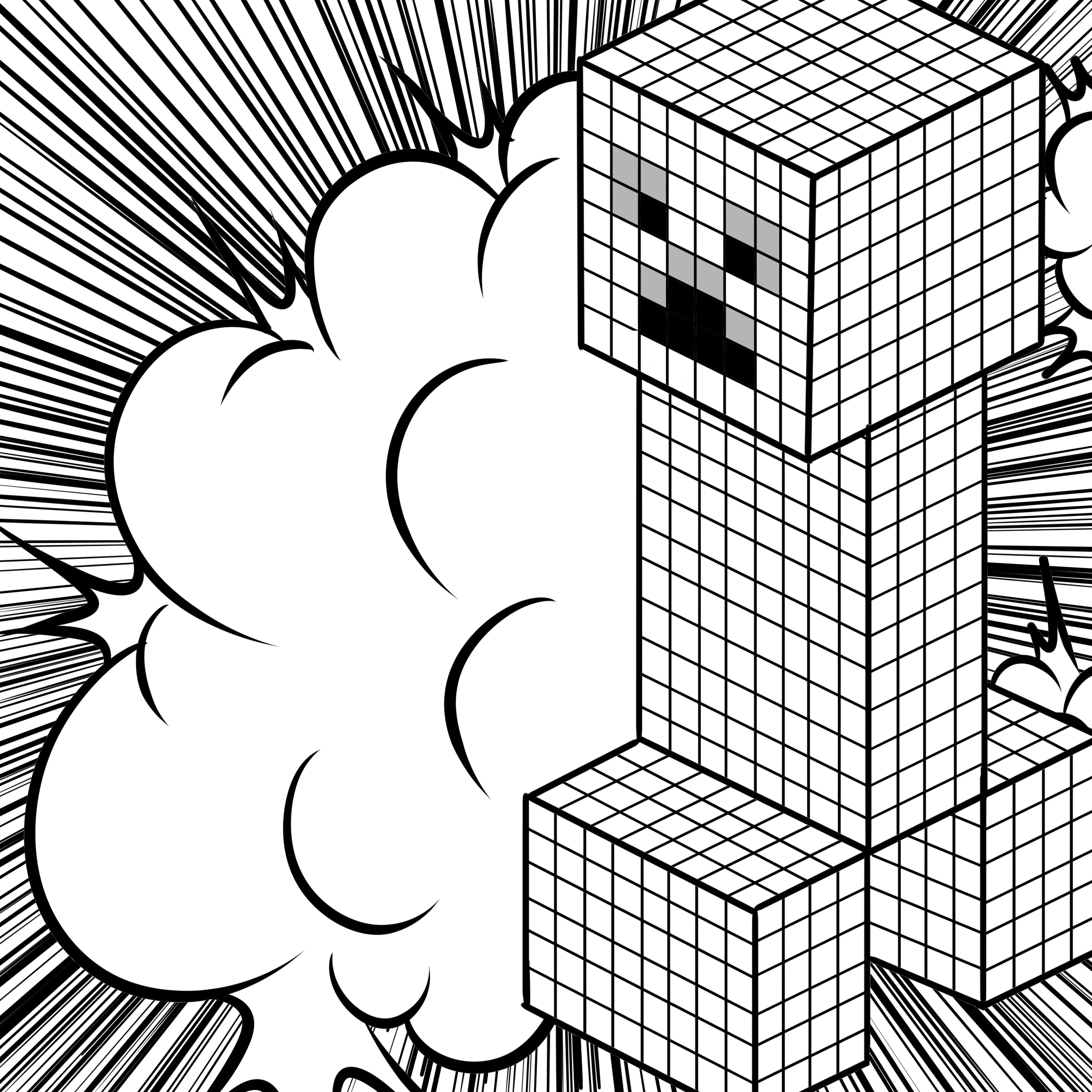 creeper minecraft coloring page creeper minecraft coloring page