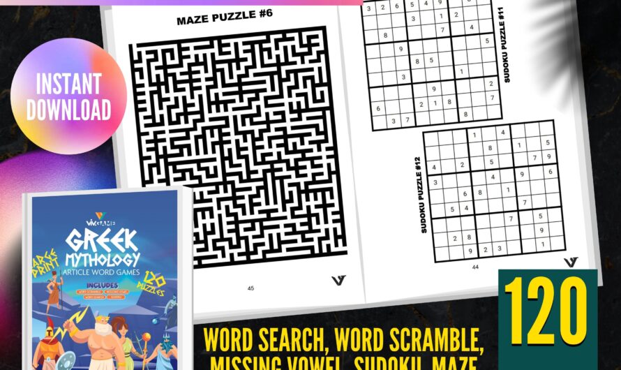 Greek Vowel Crossword Puzzle