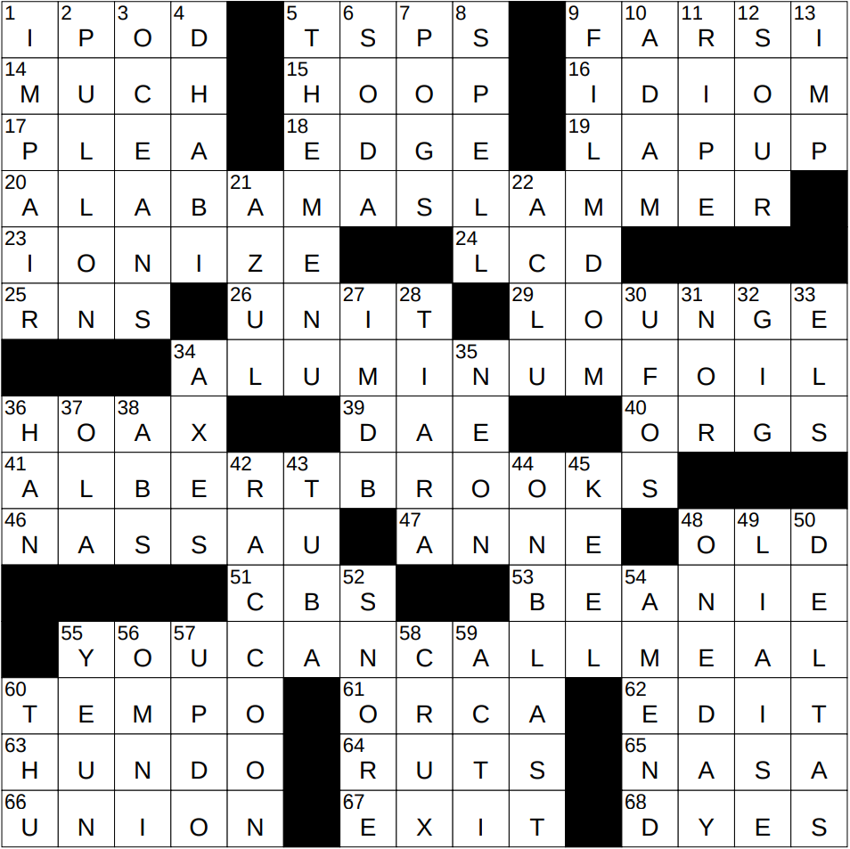 1209 24 NY Times Crossword 9 Dec 24 Monday NYXCrossword
