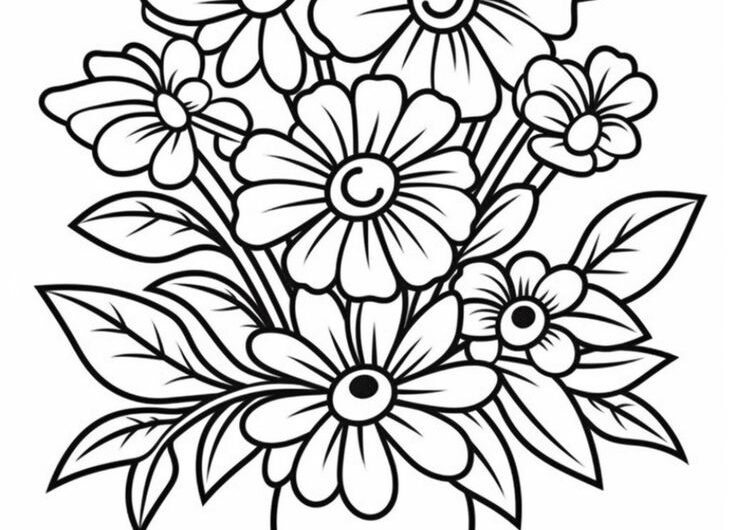 Images To Colour In Of Flowers
