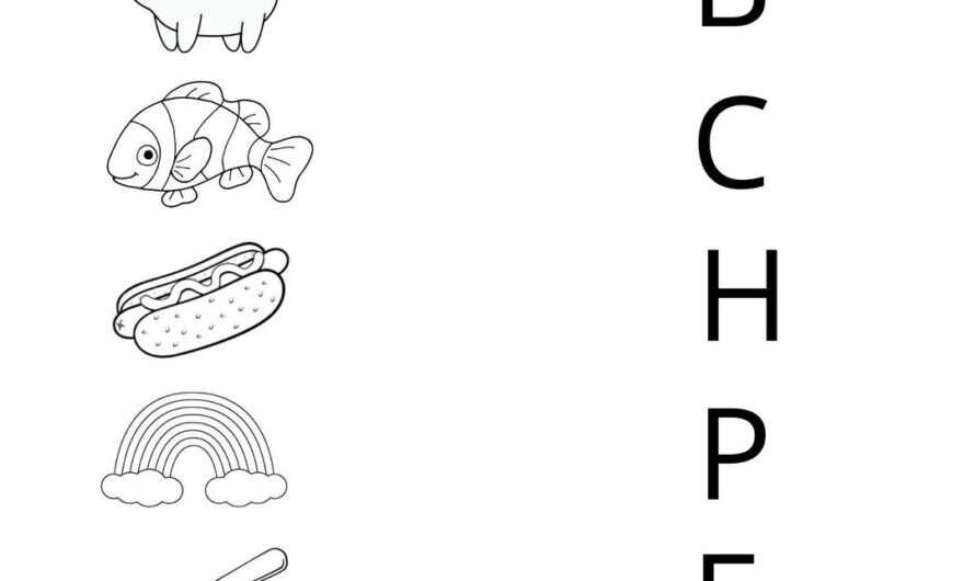 Phonics Worksheets For Nursery