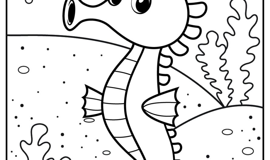 Coloring Page Of A Seahorse