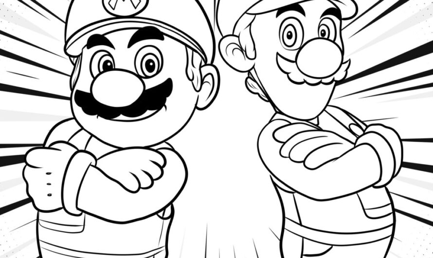 Coloring Pictures Of Mario And Luigi