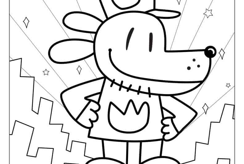Dog Man Colouring Pages