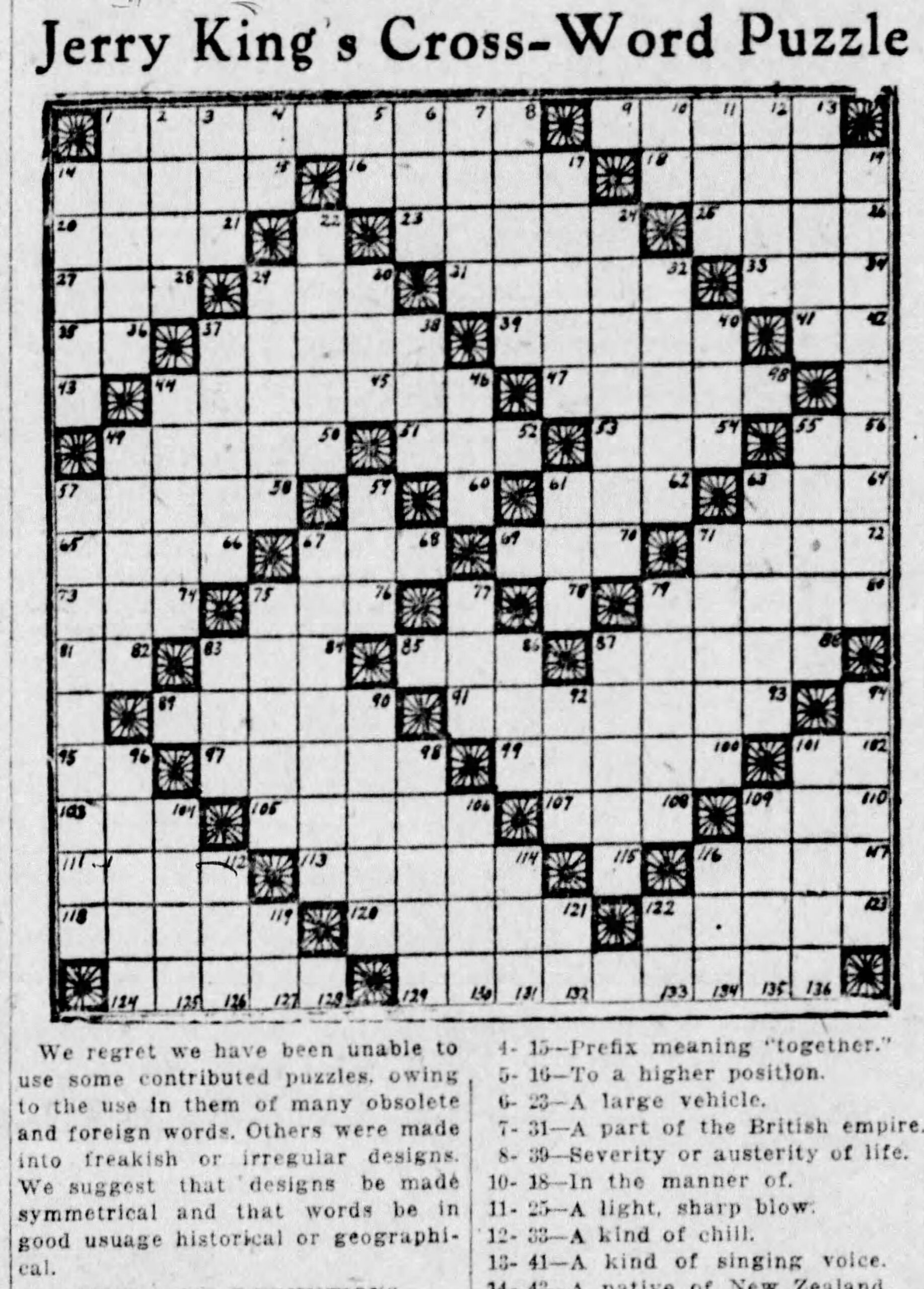 1922 The Year In Crosswords 3 Of 3 T Campbell s Grid 1922 The Year In Crosswords 3 Of 3 T Campbell s Grid