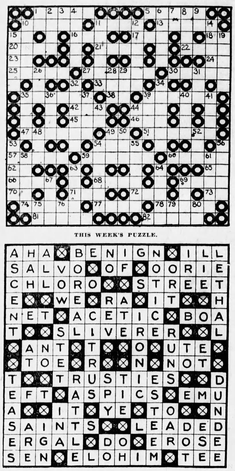 1924 The Year In Crosswords 3 Of 4 T Campbell s Grid 1924 The Year In Crosswords 3 Of 4 T Campbell s Grid