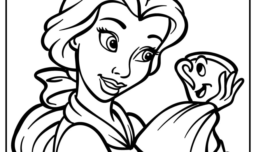 Belle Colouring In Pages