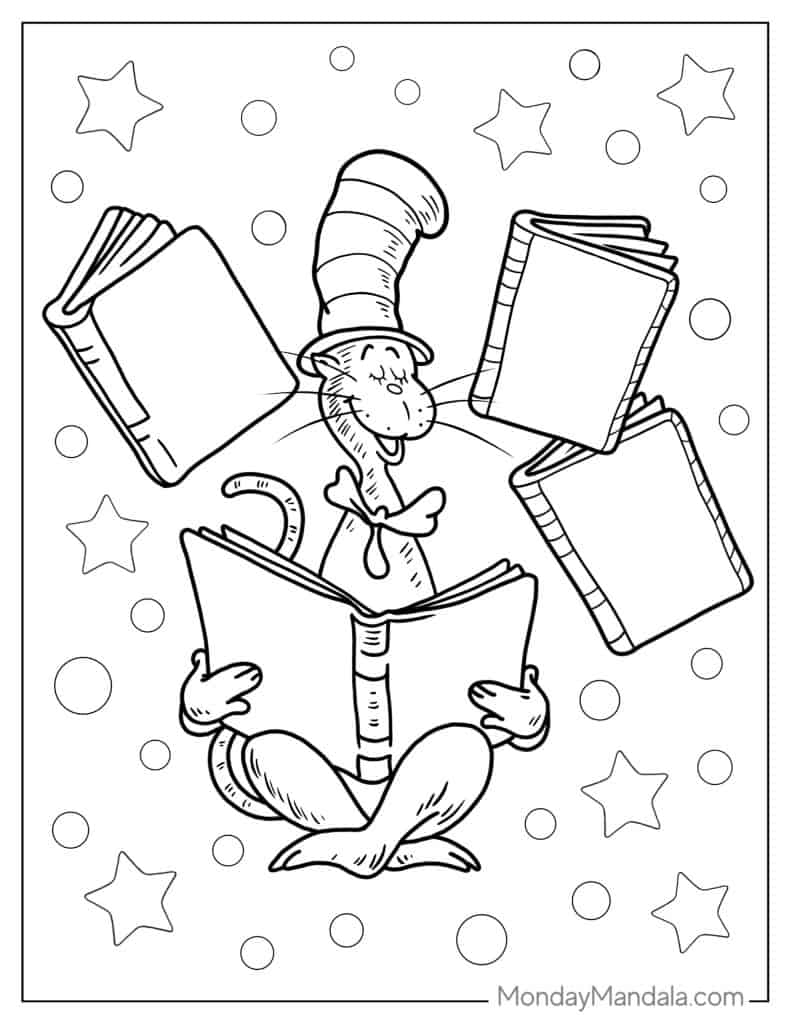 20 Cat In The Hat Coloring Pages Free PDF Printables 20 Cat In The Hat Coloring Pages Free PDF Printables