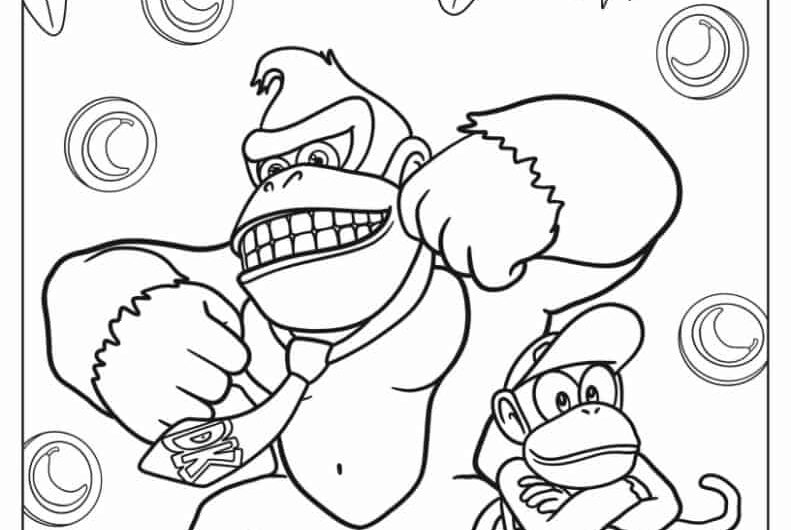 Donkey Kong Coloring Pages