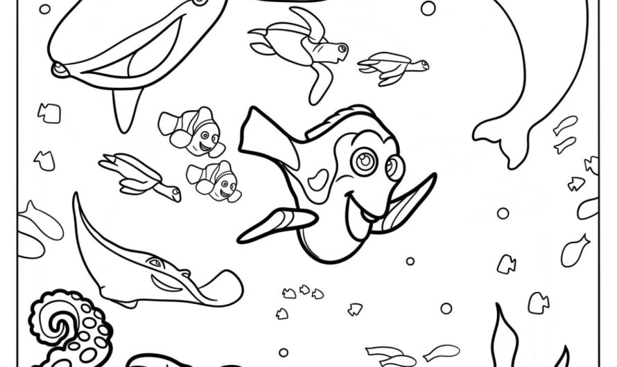 Finding Dory Coloring Pages