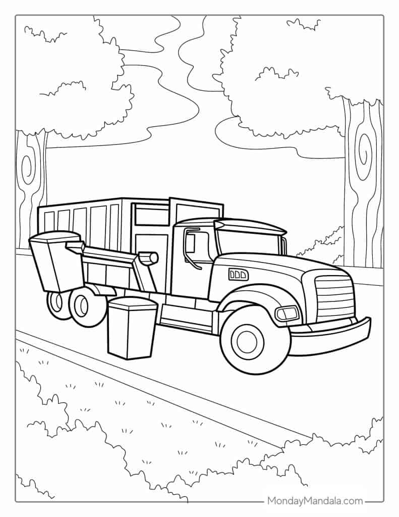 garbage truck coloring pages garbage truck coloring pages