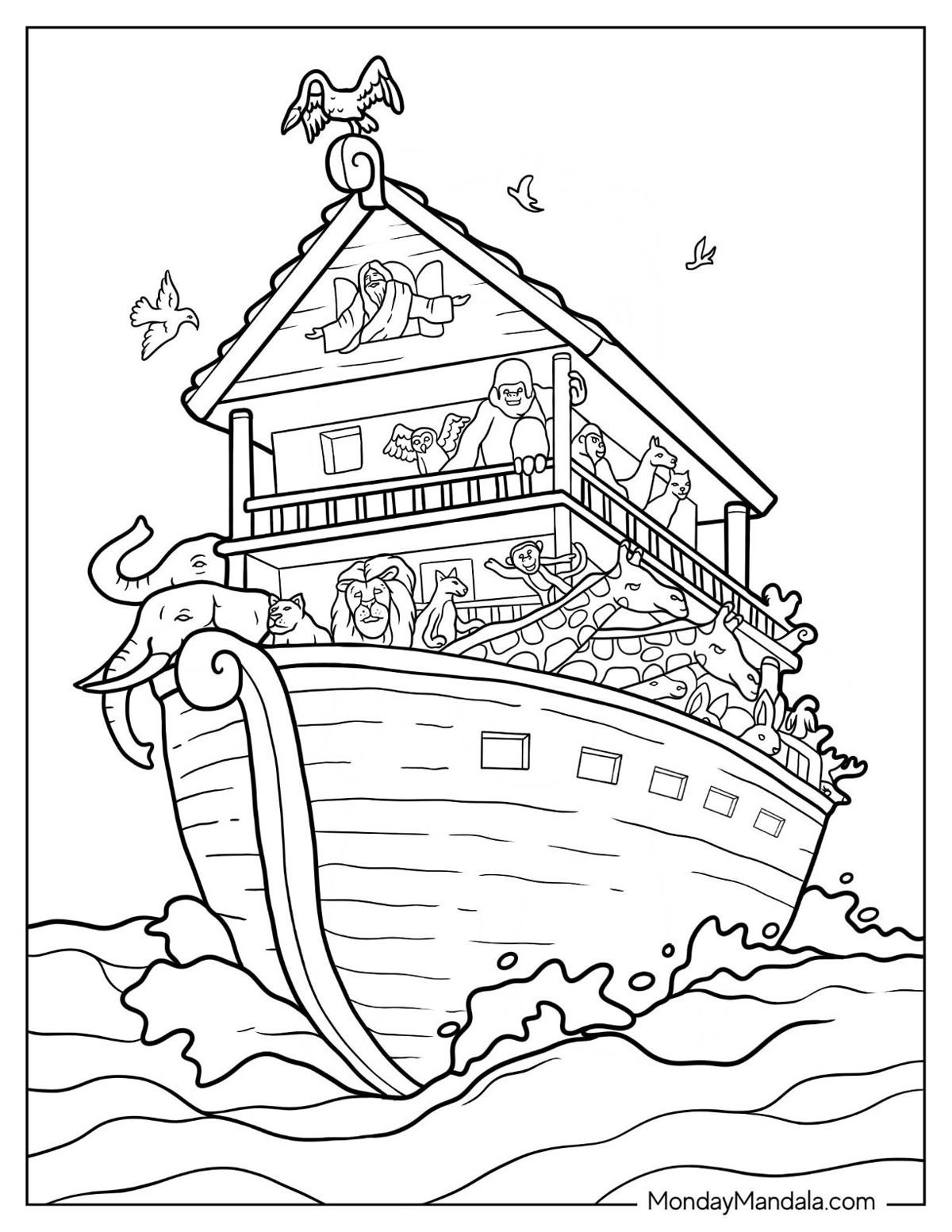 noah's ark coloring page noah's ark coloring page