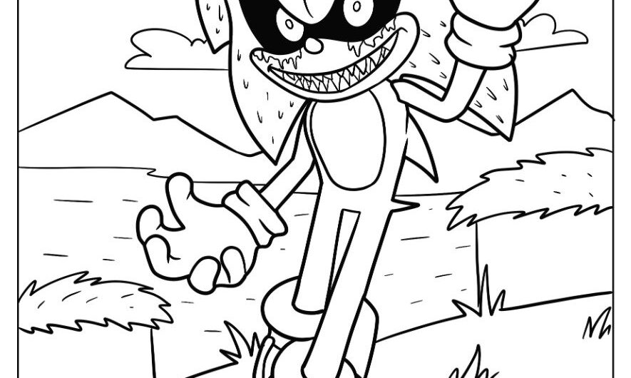 Dark Sonic Coloring Pages