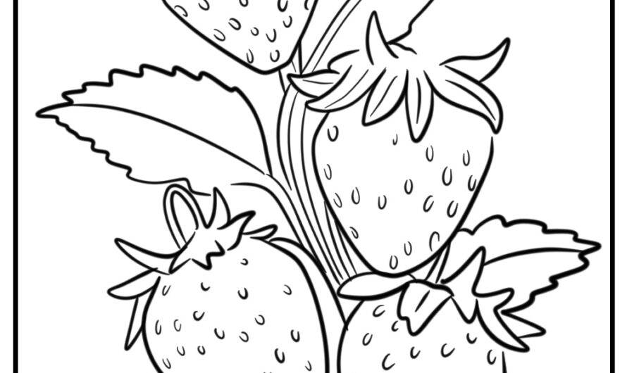 Strawberry Plant Coloring Page