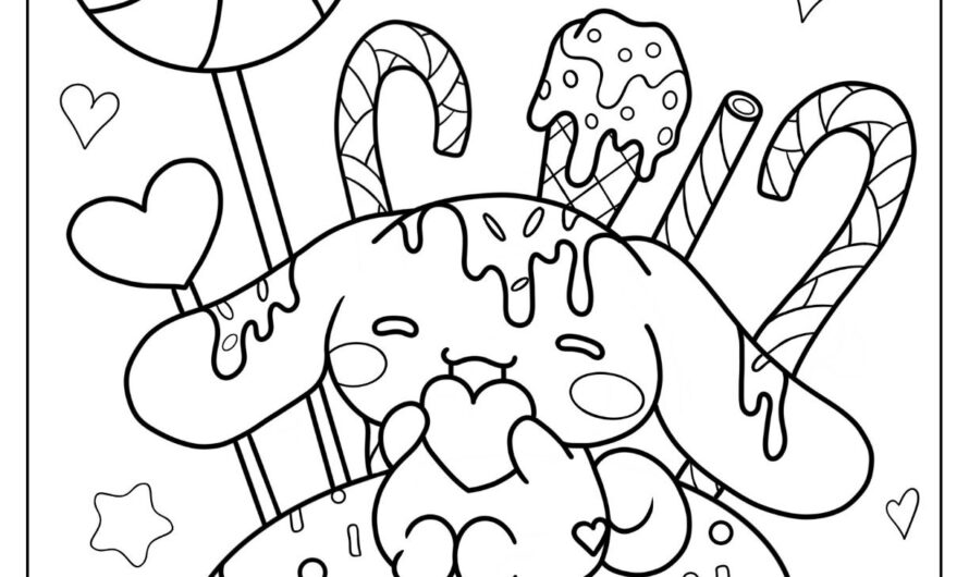 Cinnamon Roll Coloring Page