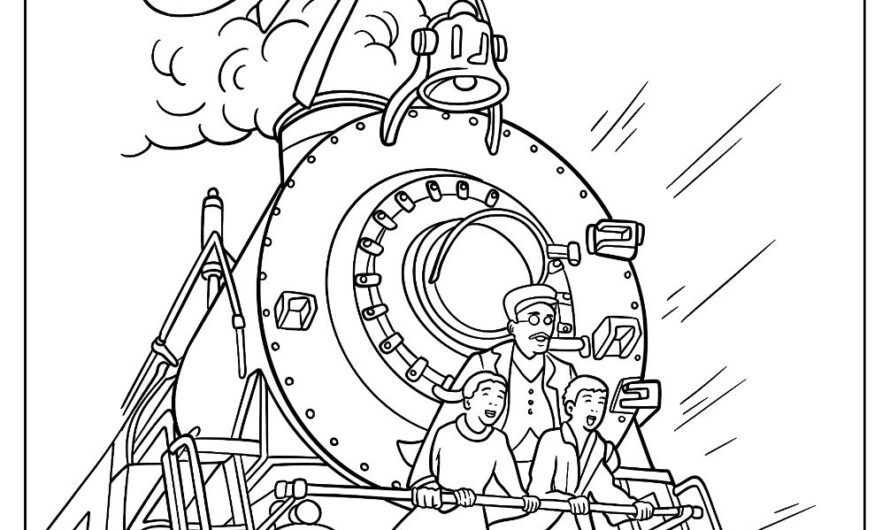 Polar Express Coloring Page