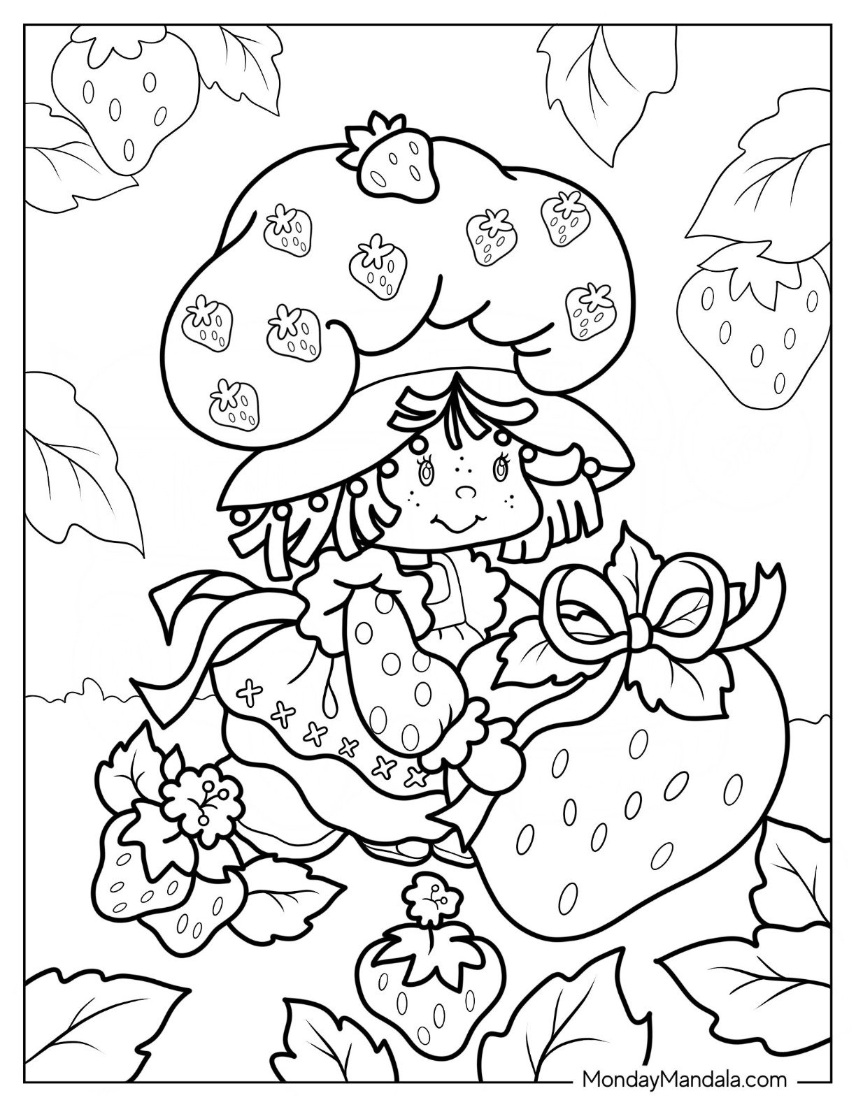 strawberry shortcake coloring sheets strawberry shortcake coloring sheets
