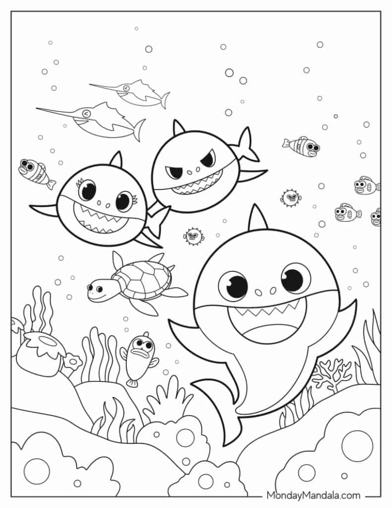 24 Baby Shark Coloring Pages Free PDF Printables 24 Baby Shark Coloring Pages Free PDF Printables