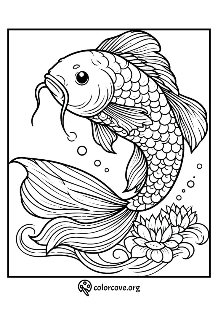 24 Free Koi Fish Coloring Pages The Color Cove 24 Free Koi Fish Coloring Pages The Color Cove