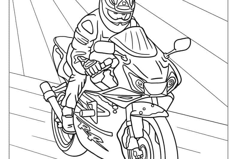 Colouring Pages Of Motorbikes