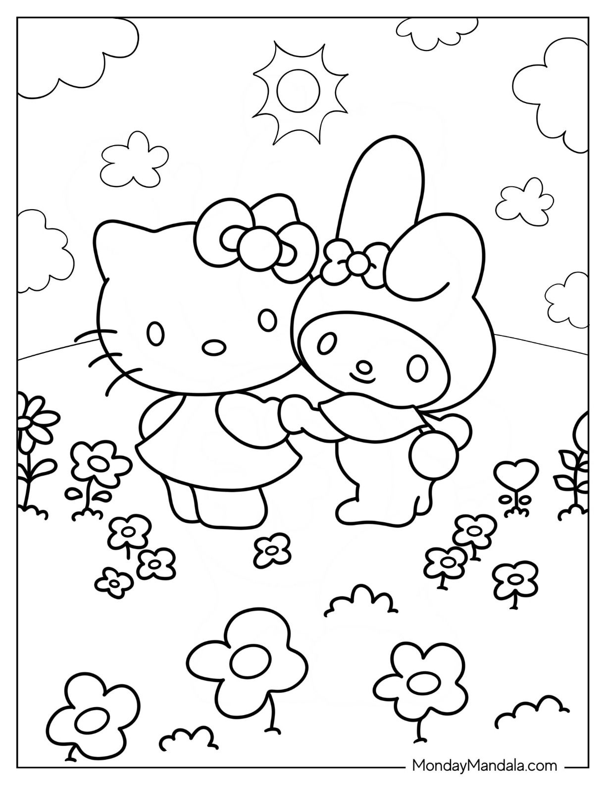 my melody coloring pages my melody coloring pages