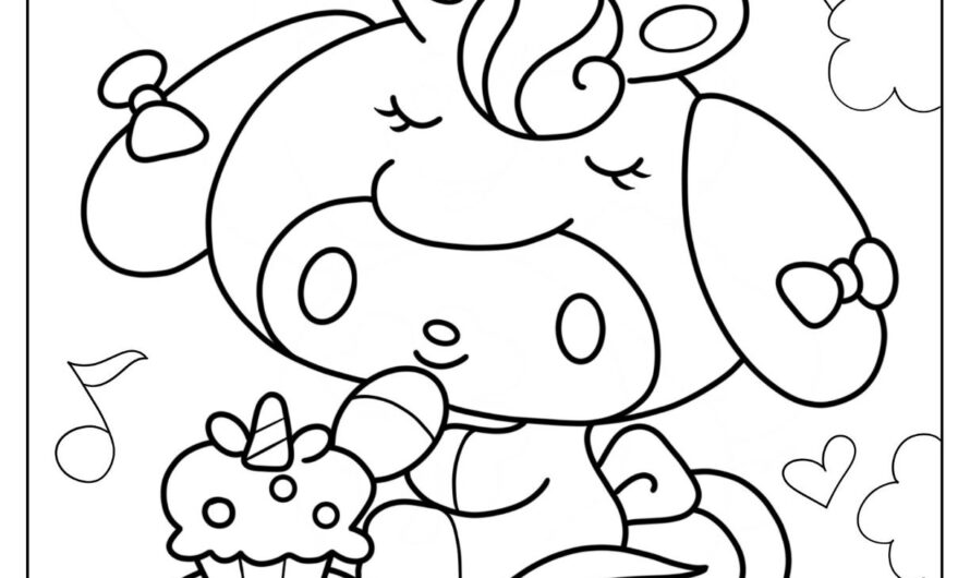 My Melody Colouring Pages