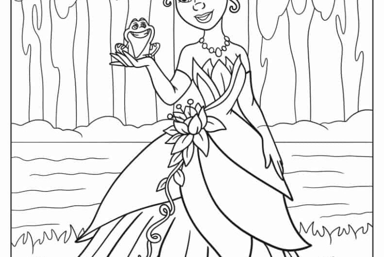 Disney Princess Tiana Coloring Pages