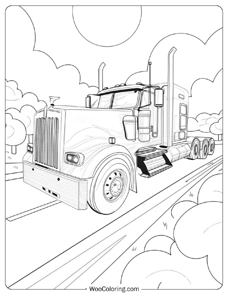 semi truck coloring pages semi truck coloring pages