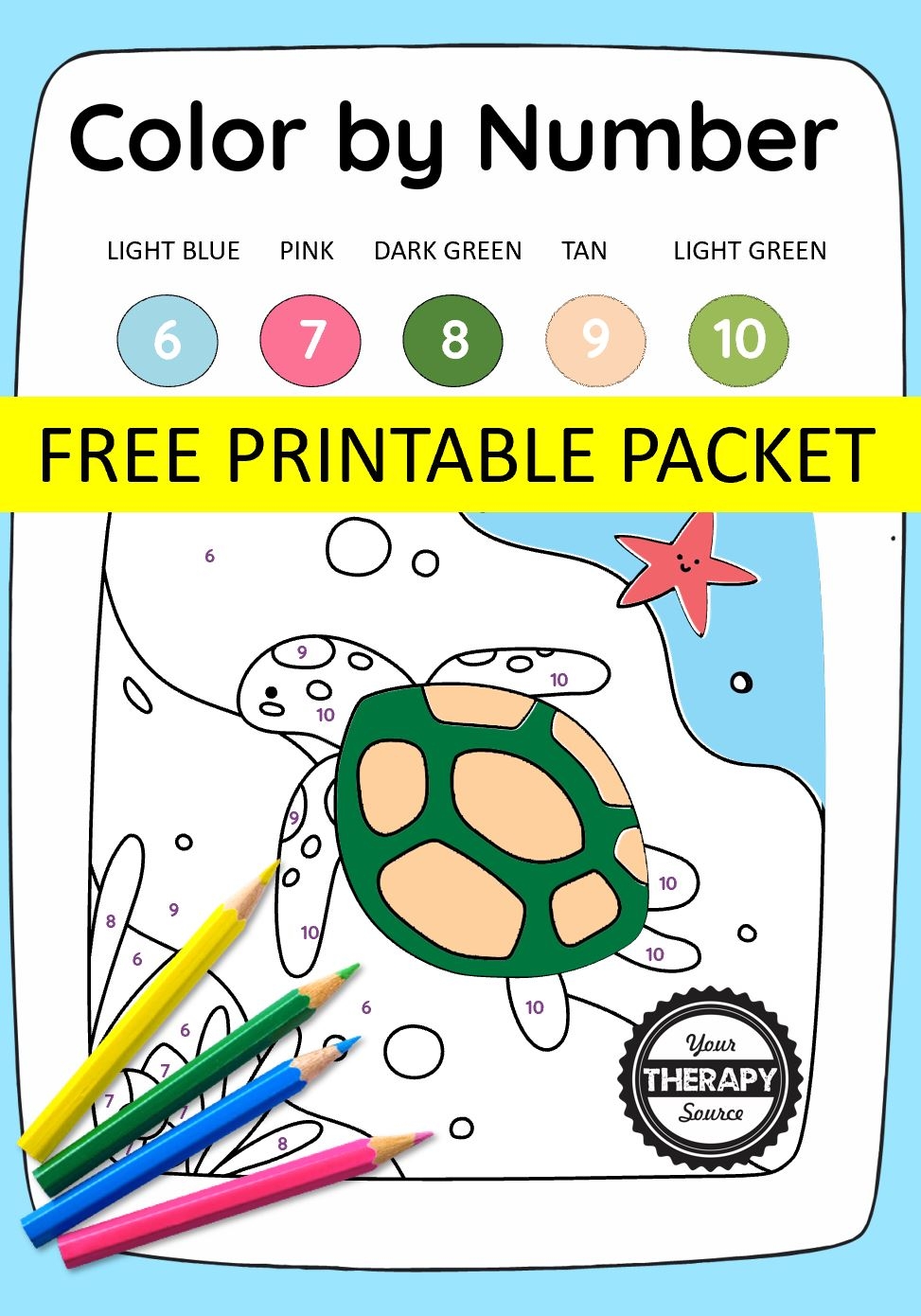 25 FREE Color By Number Kindergarten And Up Printables Your Therapy Source 25 FREE Color By Number Kindergarten And Up Printables Your Therapy Source