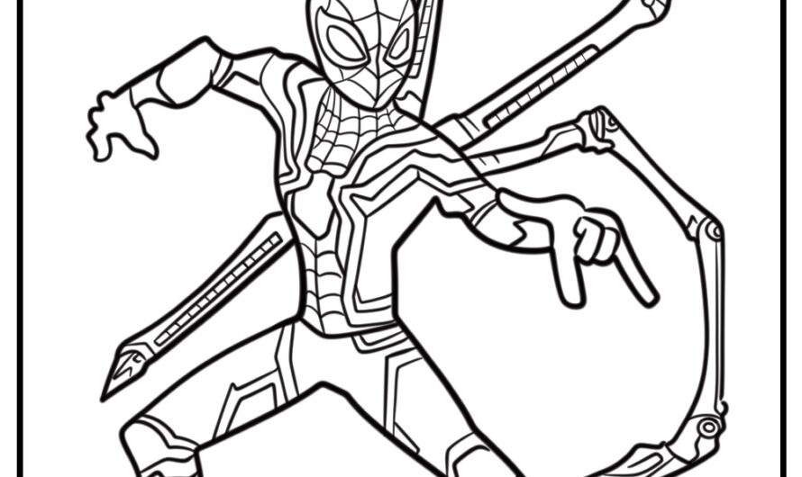Iron Spiderman Coloring Pages