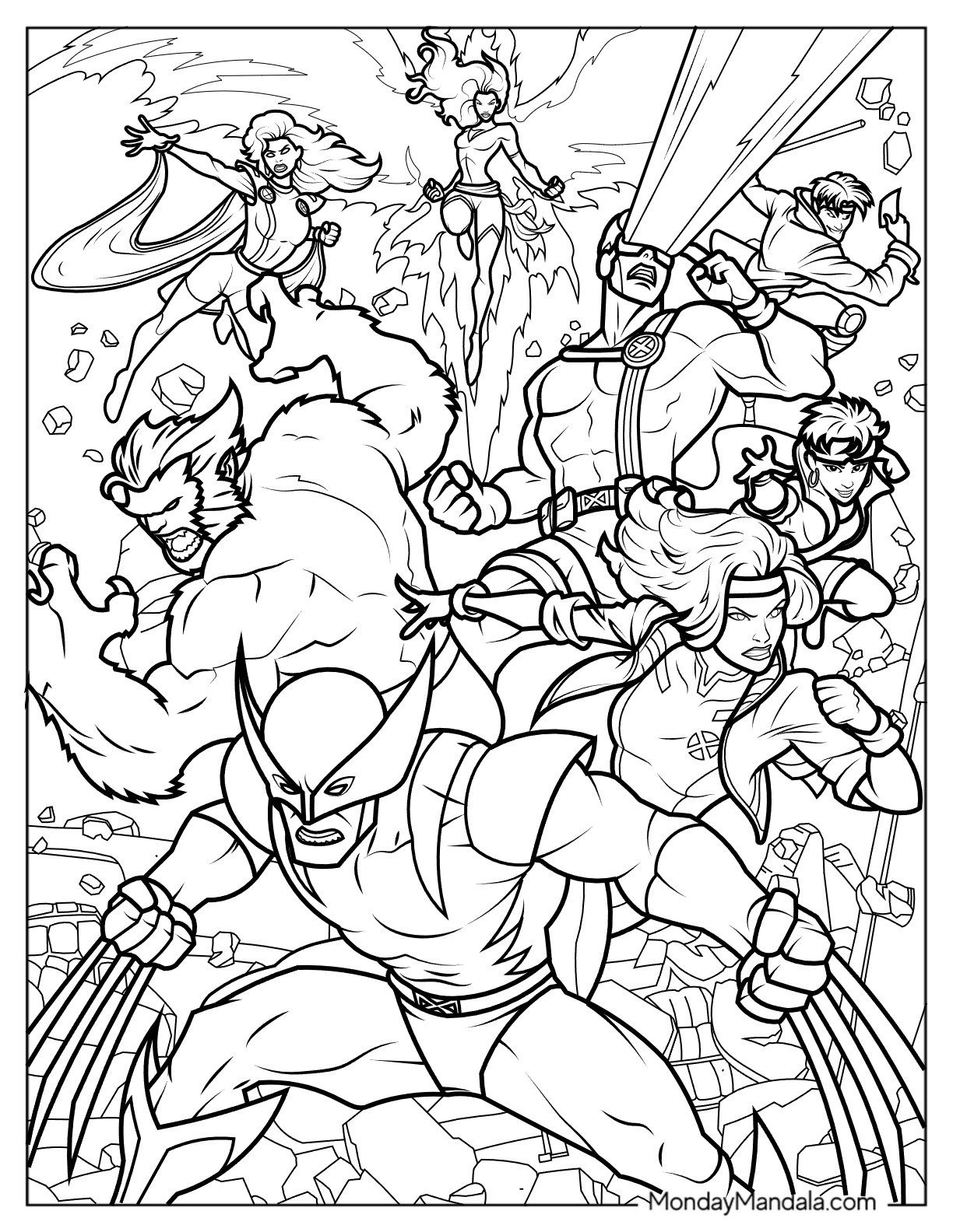 28 X Men Coloring Pages Free PDF Printables 