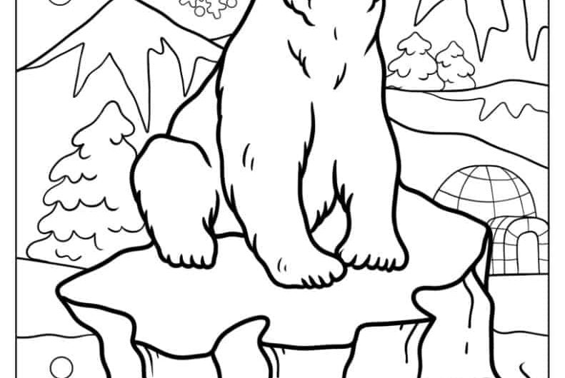 Polar Bear Coloring Pages