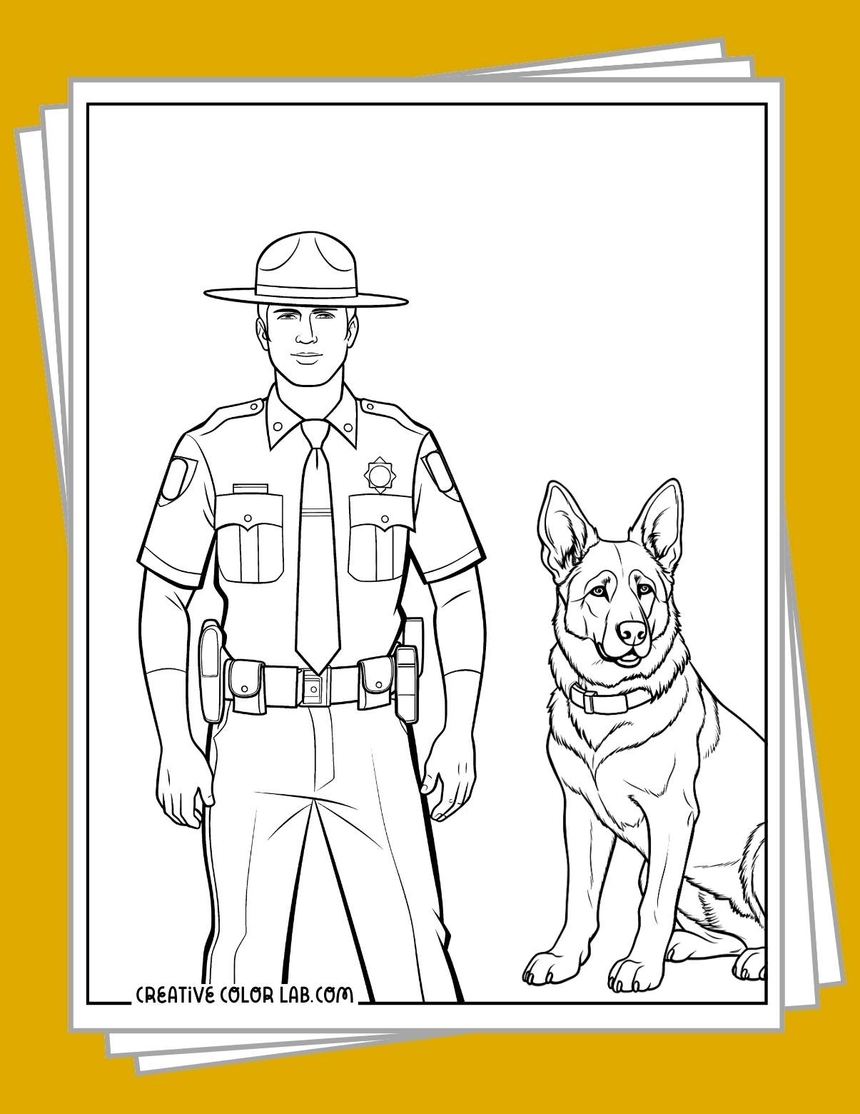 coloring pages for police
